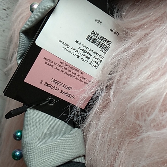 Pearl Embellished HeadBand Grey - Picture 3 of 11